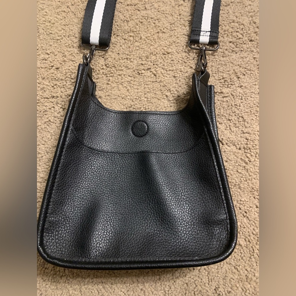 trendy black pure with stripe strap